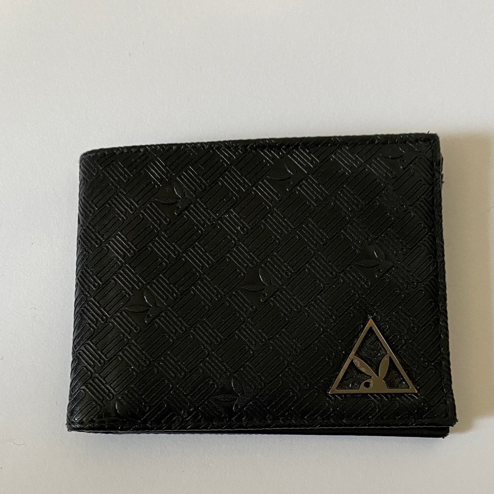 2022 Playboy Black Wallet Silver Triangle